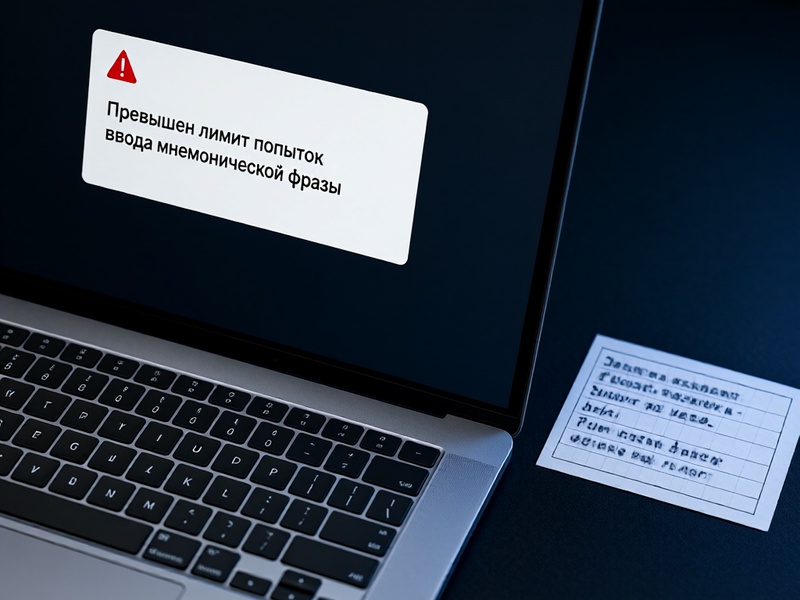Parity: блокировка после ошибок ввода мнемонической фразы — что делать